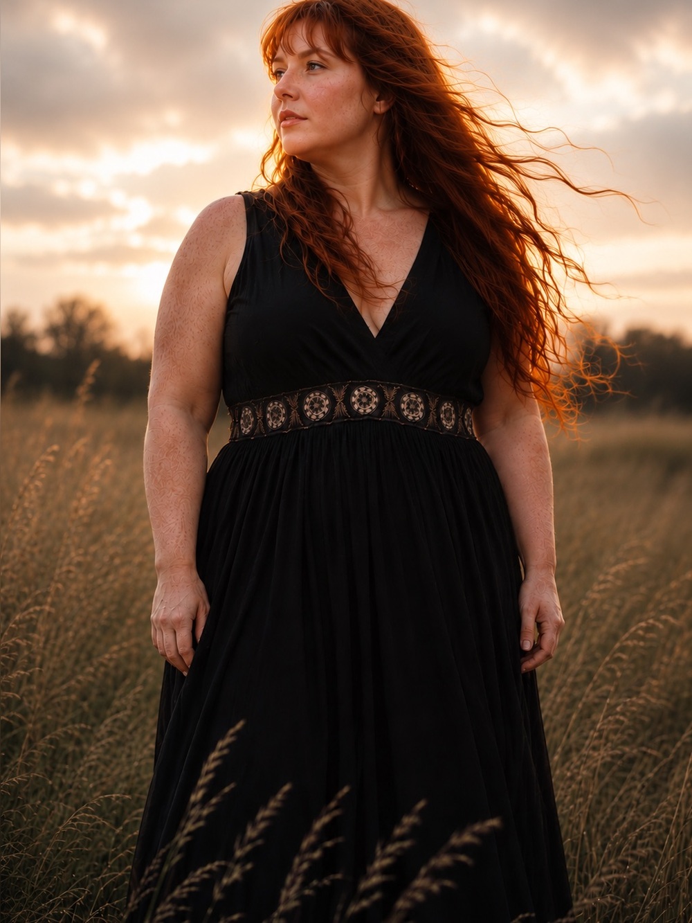 Dress Embroidered Empire Waist Maxi | Tall Girl Brand | Size Large | Whimsigoth